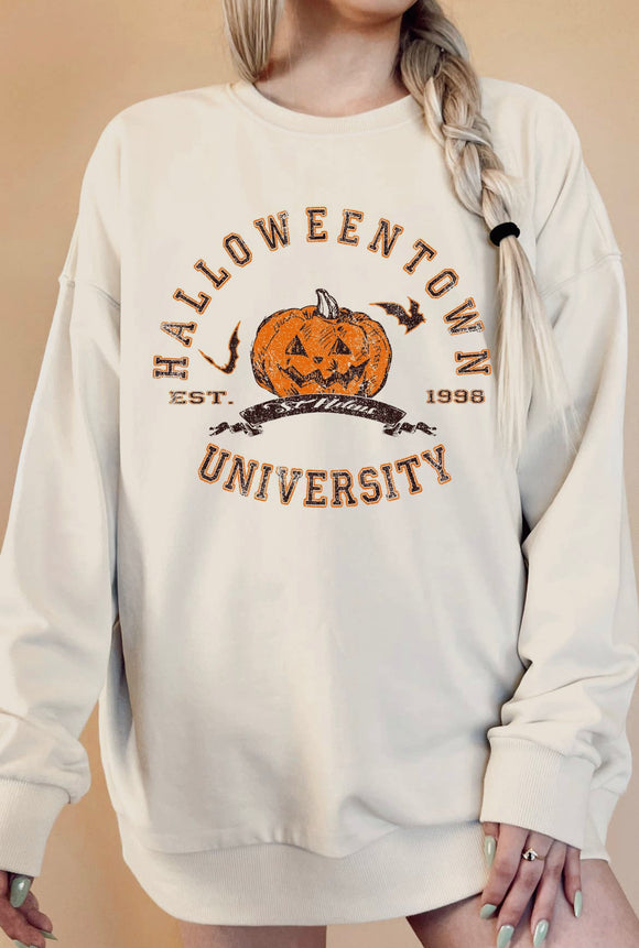 Halloween town oversized graphic sweatshirt