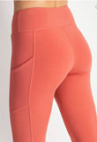 Rustic coral activewear leggings
