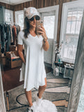 Butter me up T-shirt dress in White