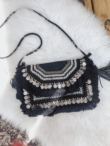 Bohemian black coin purse