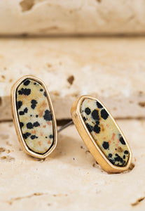Dalmatian stud earrings