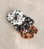 Leopard scrunchies