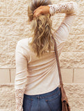 Love me lace Henley in ivory