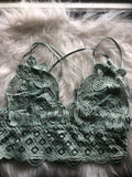 Crochet Lace Bralette - Sage