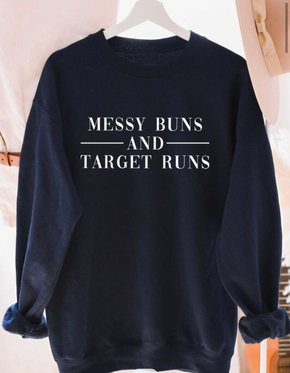 Messy buns graphic sweatshirt