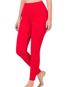 Bring the vibe red active leggings
