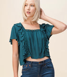 Summer vibes teal top