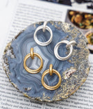 Double hoop knocker earrings