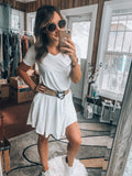 Butter me up T-shirt dress in White