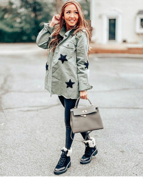 Our Kelly Green jacket with star detail